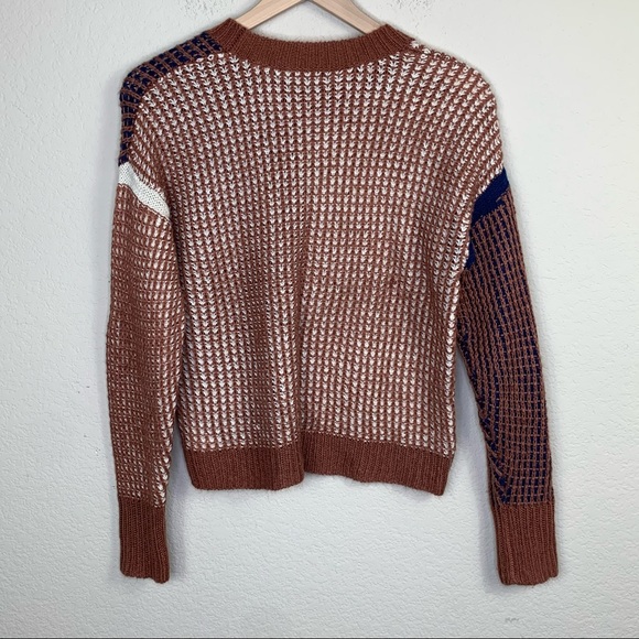 SPLENDID Spring Pink Crop Waffle Knit Sweater Size S - Picture 5 of 5